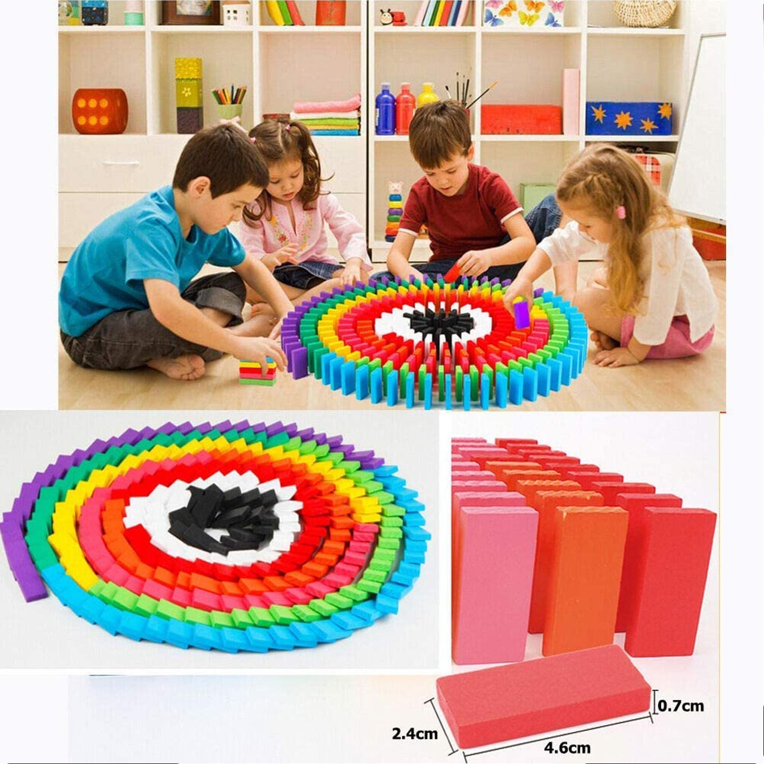Colorful wooden domino blocks Colorful wooden domino blocks